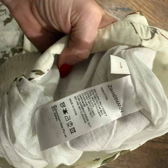 Zimmermann Floral Sheer Blouse and Short Set - Picture 8 of 9